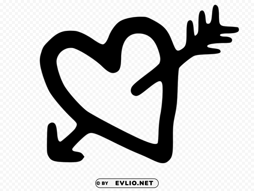 heart and arrow drawing PNG graphics for free