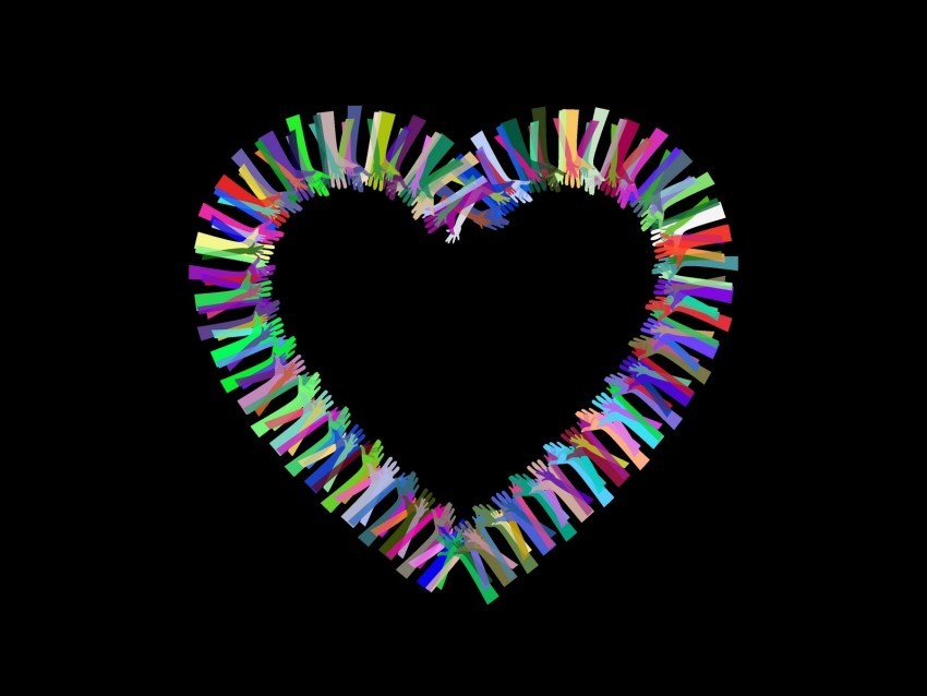 heart hands friendship colorful High-resolution transparent PNG images comprehensive assortment 4k wallpaper
