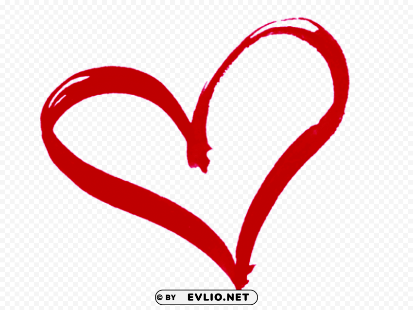 heart outline drawing red Clear PNG file