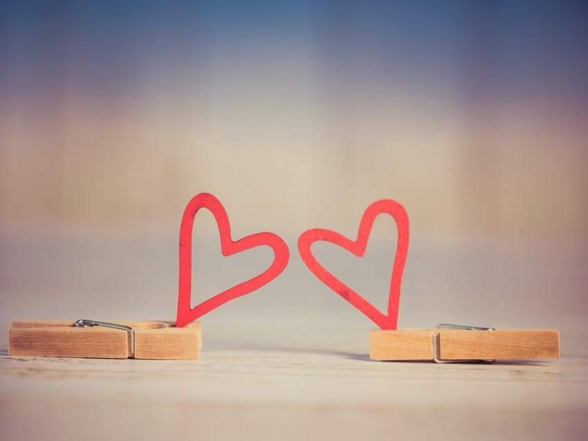 hearts clothespins macro love Transparent PNG picture