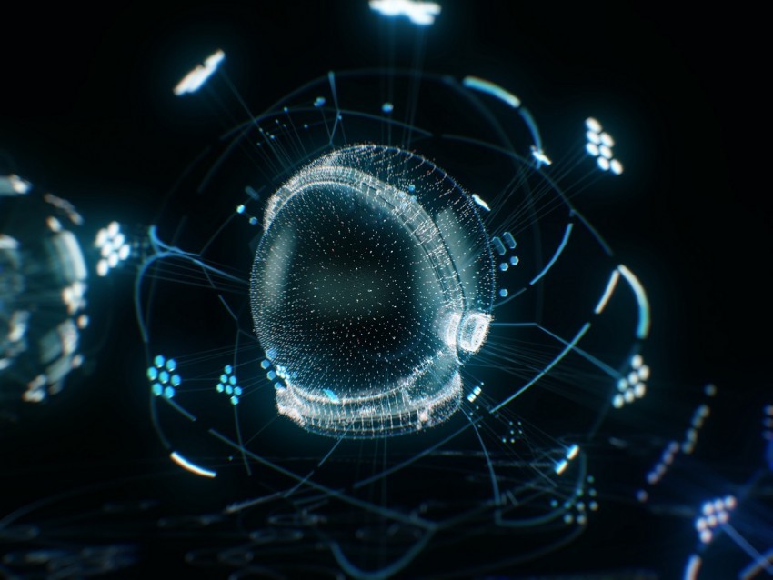 helmet glow hologram sci-fi abstraction HighResolution PNG Isolated Illustration 4k wallpaper