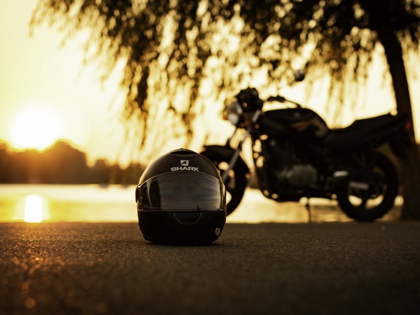 helmet motorcycle asphalt black High-resolution PNG images with transparent background 4k wallpaper
