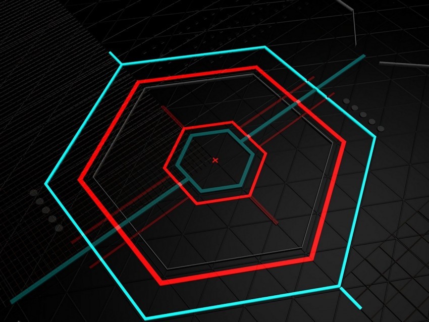 hexagons colorful lines geometry abstraction Free PNG transparent images