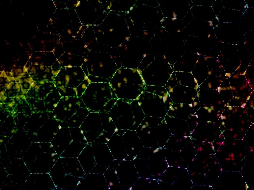 hexagons dark colorful spots lines Transparent PNG images bundle