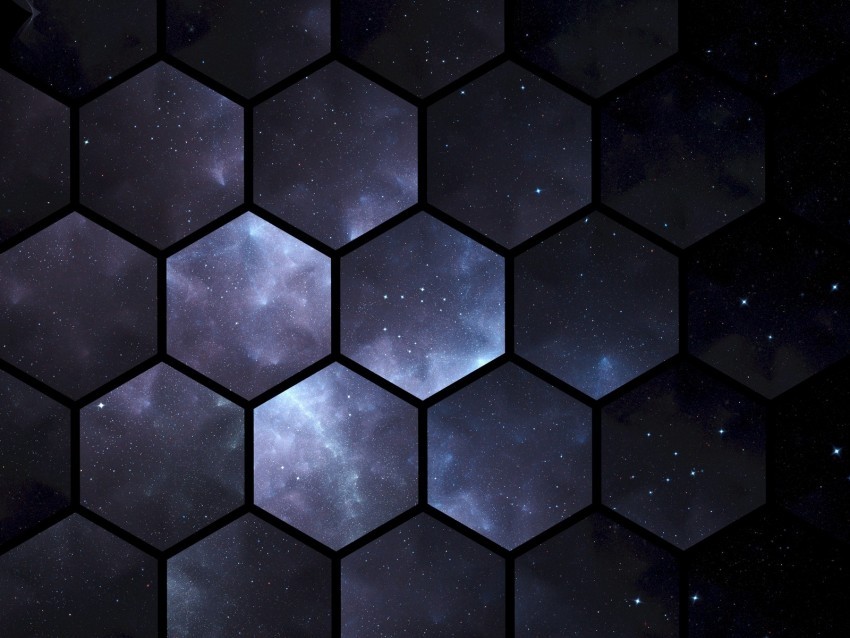 hexagons space patterns Transparent PNG Isolated Subject