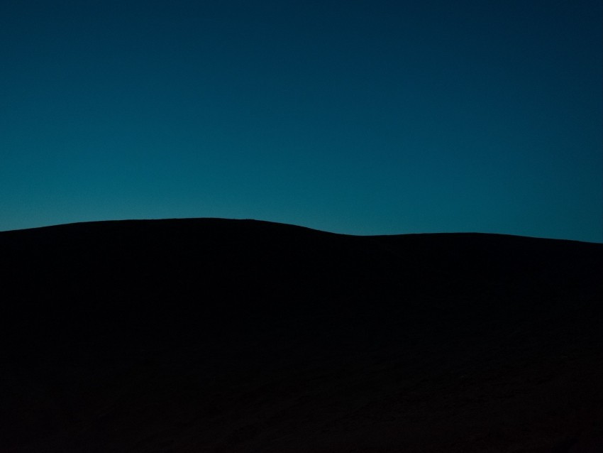 hill night horizon dark minimalism Clear PNG image