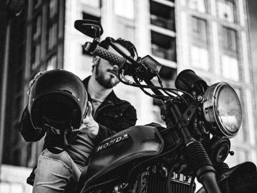 honda cx500 honda motorcycle bike bw biker helmet Transparent PNG picture