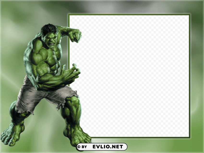 hulk transparent photo frame PNG graphics with alpha transparency bundle
