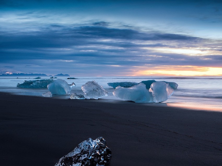 ice coast floe horizon sea PNG files with clear background collection 4k wallpaper