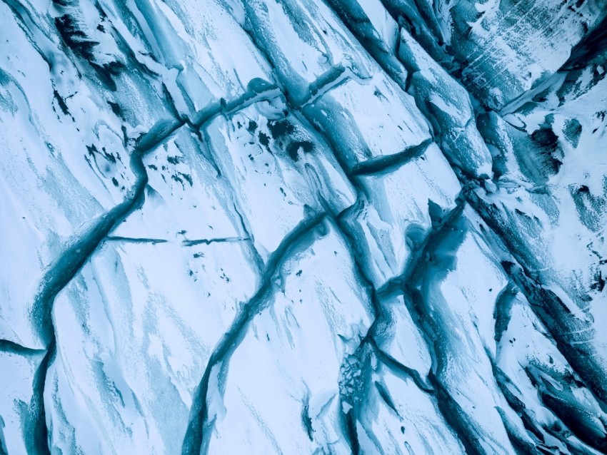 ice glacier snow cranny Isolated Item on Clear Background PNG