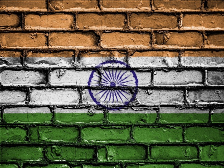 india flag texture wall brick paint Isolated Graphic on Clear PNG
