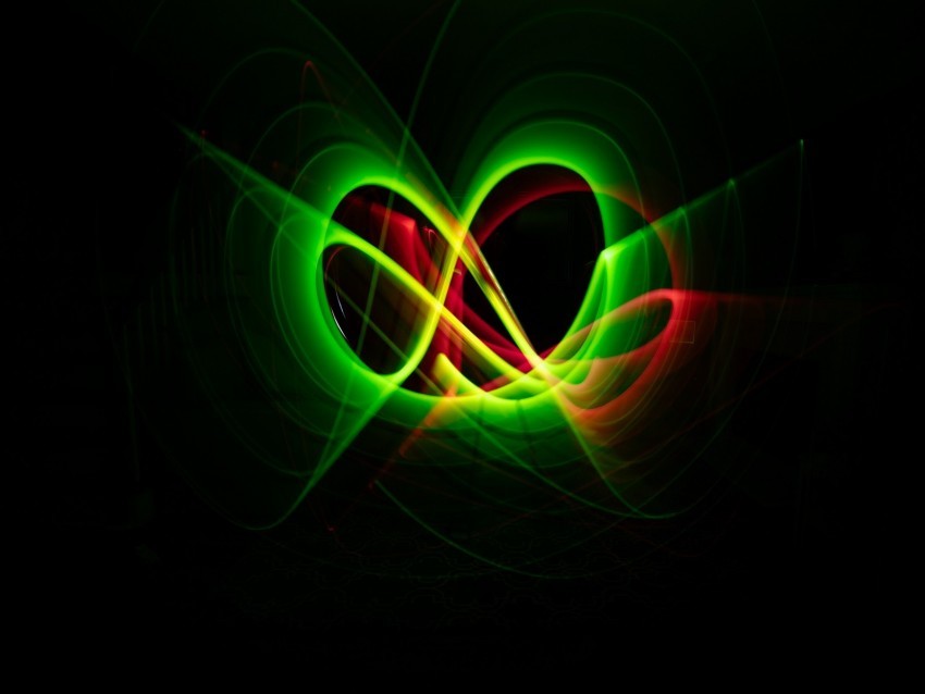 infinity glow lines green connection Transparent Background Isolation of PNG