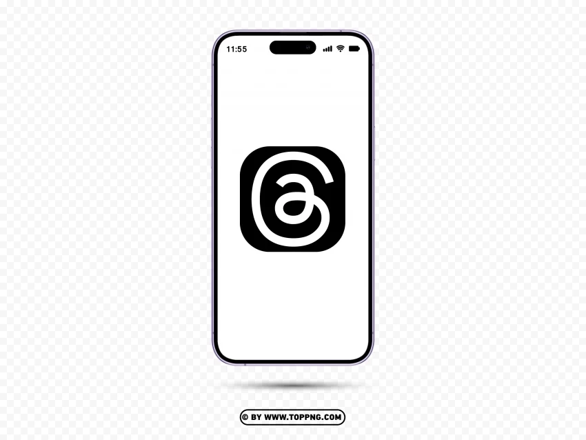 Instagram Threads Logo Iphone 14 Clean Background Isolated PNG Icon