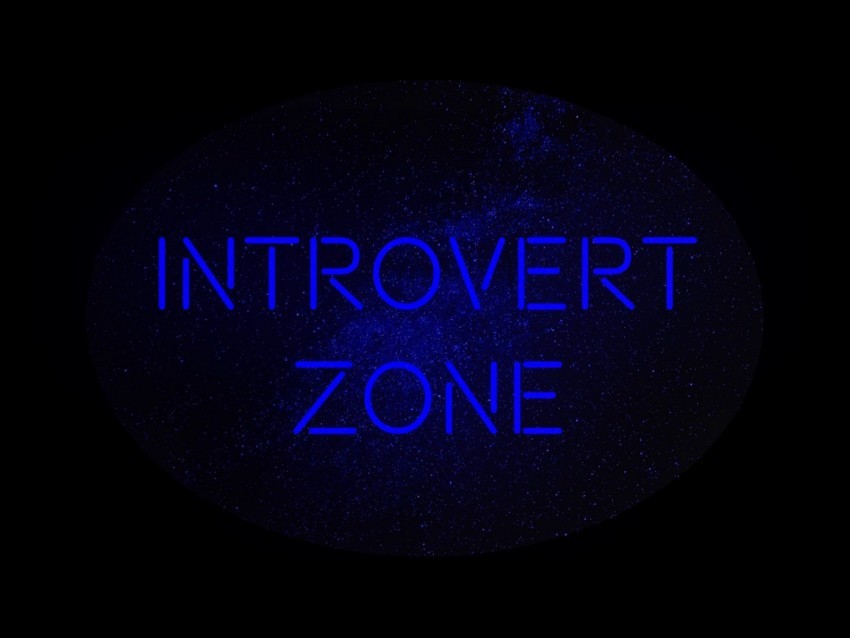 introvert zone territory inscription Clear Background Isolated PNG Graphic