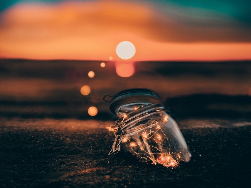 jar shine blur shore sunset Isolated Graphic Element in Transparent PNG