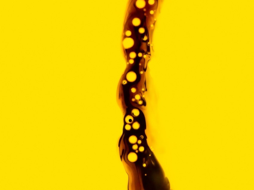 jet liquid air bubbles pour aerated dark yellow Clear Background Isolated PNG Illustration