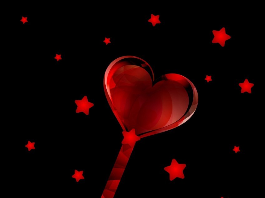 key love heart stars red Transparent Background Isolation in HighQuality PNG