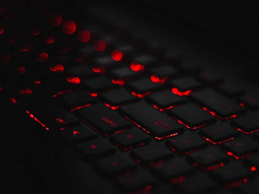 keyboard backlight red glare bokeh Transparent PNG picture