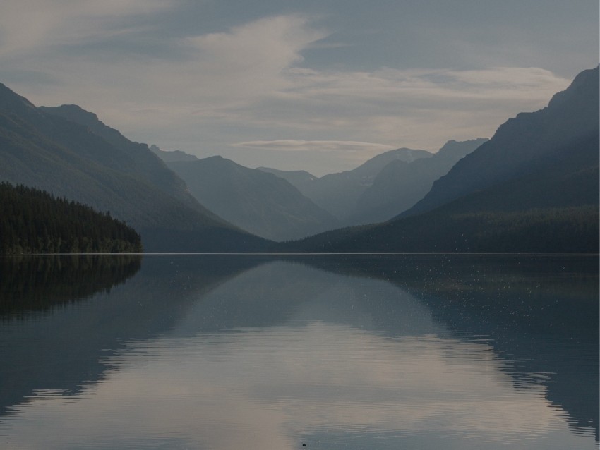 lake mountains fog water splash Transparent Background Isolated PNG Item