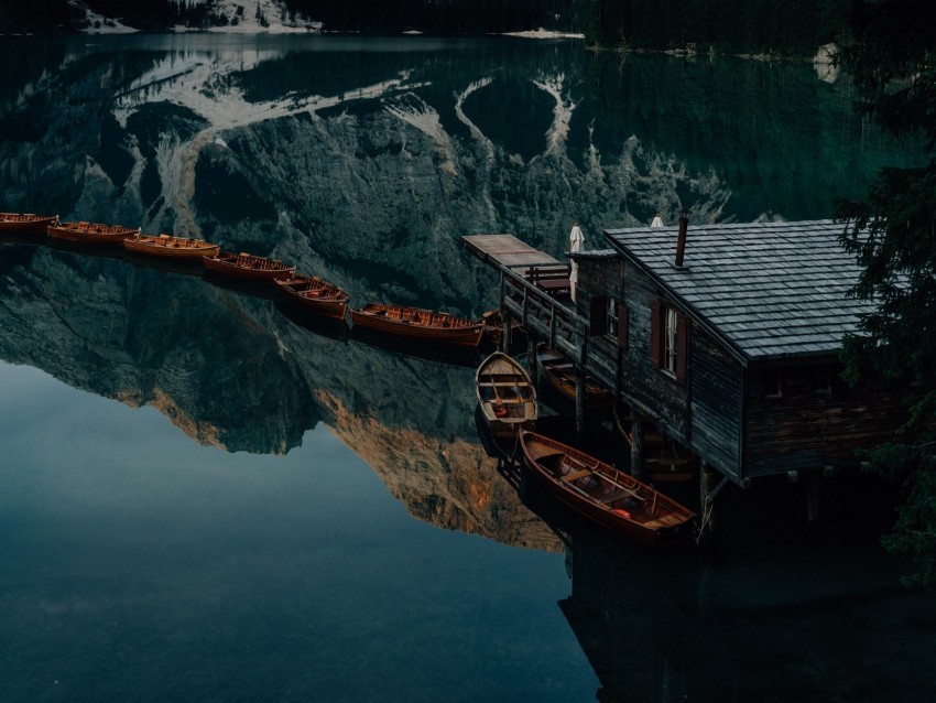 lake mountains pier boats nature Transparent PNG images complete library