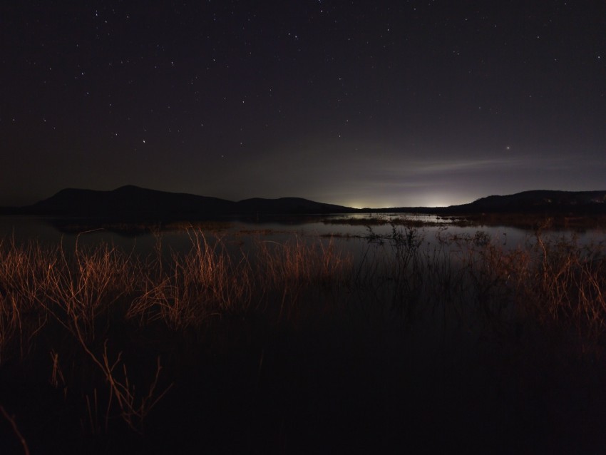 lake night starry sky grass darkness Isolated Character on Transparent PNG 4k wallpaper