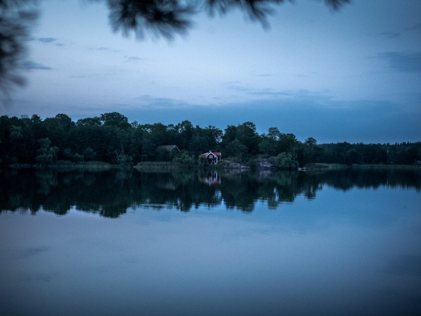 lake shore trees house landscape PNG transparent images extensive collection