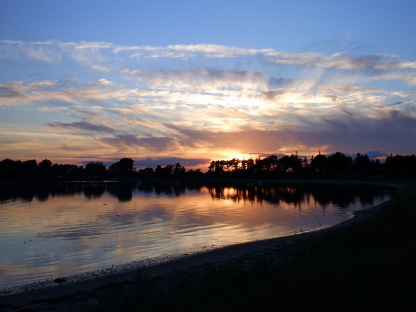 lake sunset dusk dark shore Free PNG images with alpha channel set 4k wallpaper