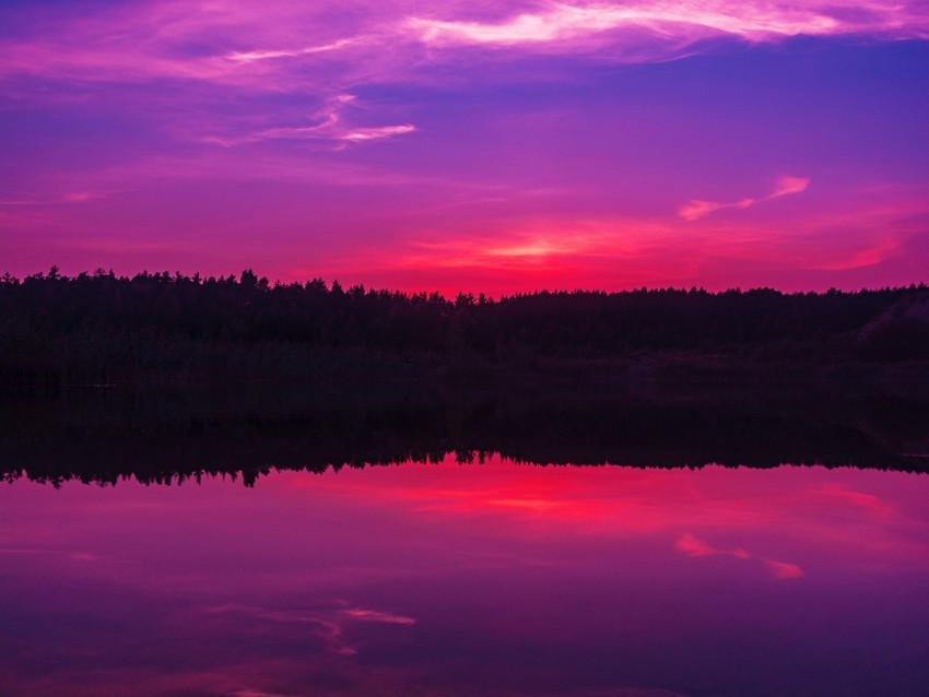 lake sunset horizon evening night sky Transparent graphics PNG