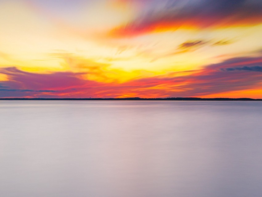 lake sunset horizon landscape calm PNG images without watermarks