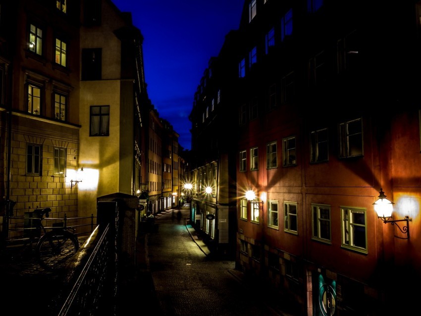 lane street night architecture city PNG images with alpha background