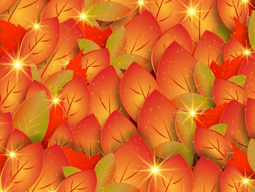 leaves autumn patterns shine PNG images with alpha transparency layer