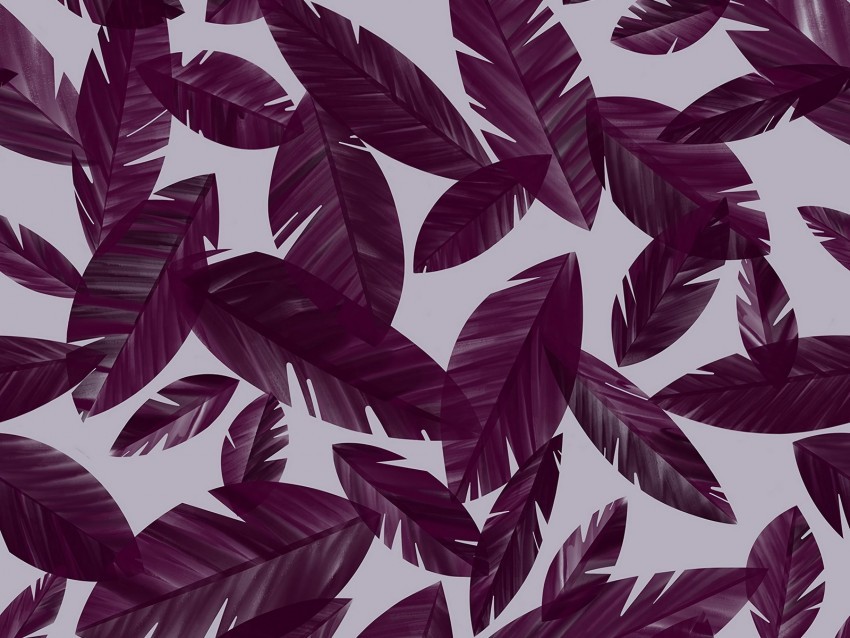 leaves lilac purple pattern Clear background PNG elements