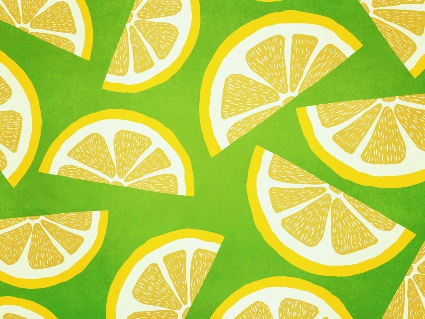 lemon slices pattern citrus yellow PNG transparent design bundle