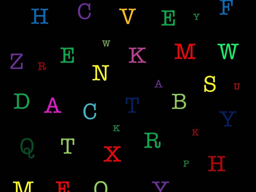 letters alphabet colorful pattern HighQuality Transparent PNG Isolated Element Detail 4k wallpaper