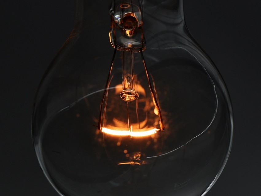 light bulb electricity glow macro close-up PNG Image Isolated with Clear Transparency