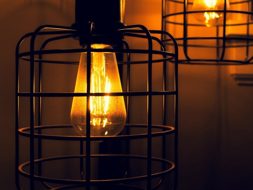 light bulbs lanterns light electricity dark Isolated Design on Clear Transparent PNG