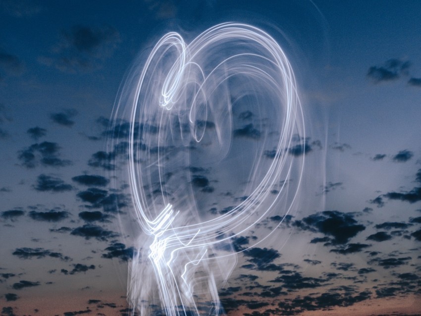 light movement heart long exposure night dark Transparent PNG art