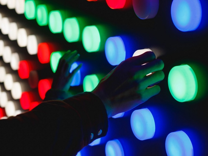 light neon buttons hands wall PNG transparent photos extensive collection