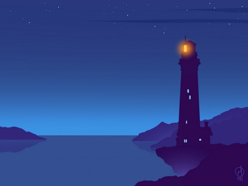 lighthouse night vector art PNG Image with Clear Isolation 4k wallpaper