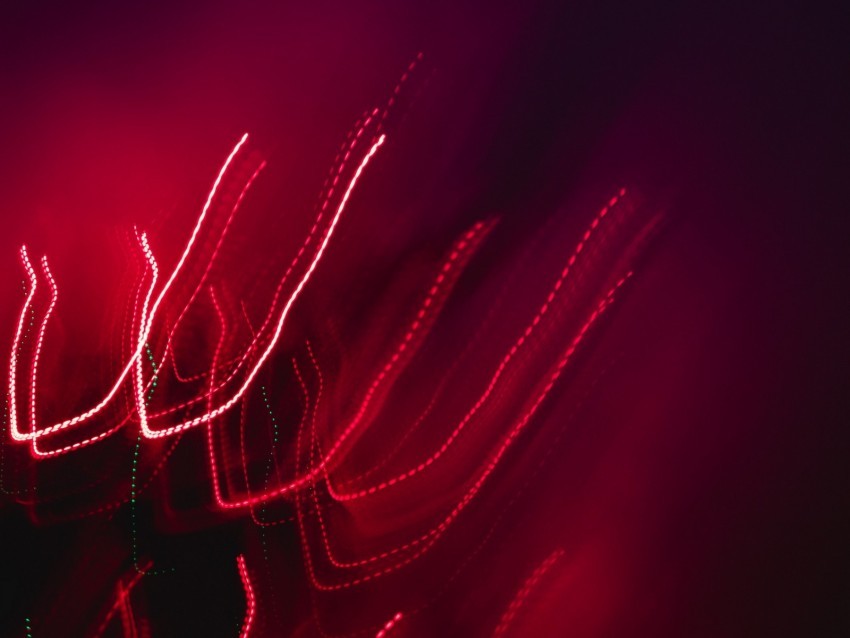 lines intermittent neon glow red Transparent Background Isolation of PNG