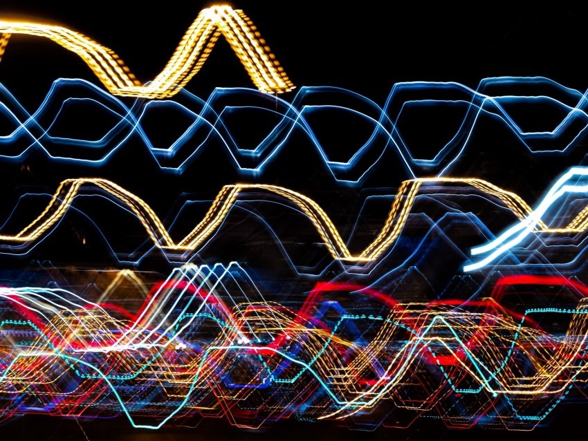 lines light movement long exposure colorful PNG Image Isolated on Clear Backdrop