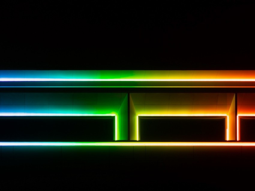 lines neon glow multicolored shapes Free PNG transparent images