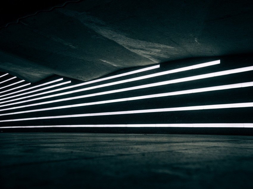 lines neon light wall underground concrete Isolated Object on Transparent PNG