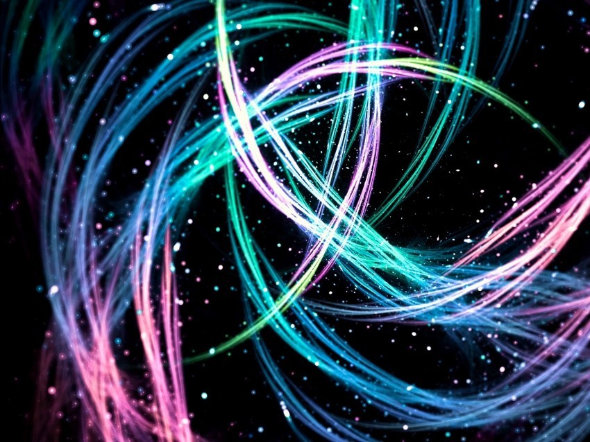 lines sparks glowing bright colorful abstract fractal Transparent PNG graphics library