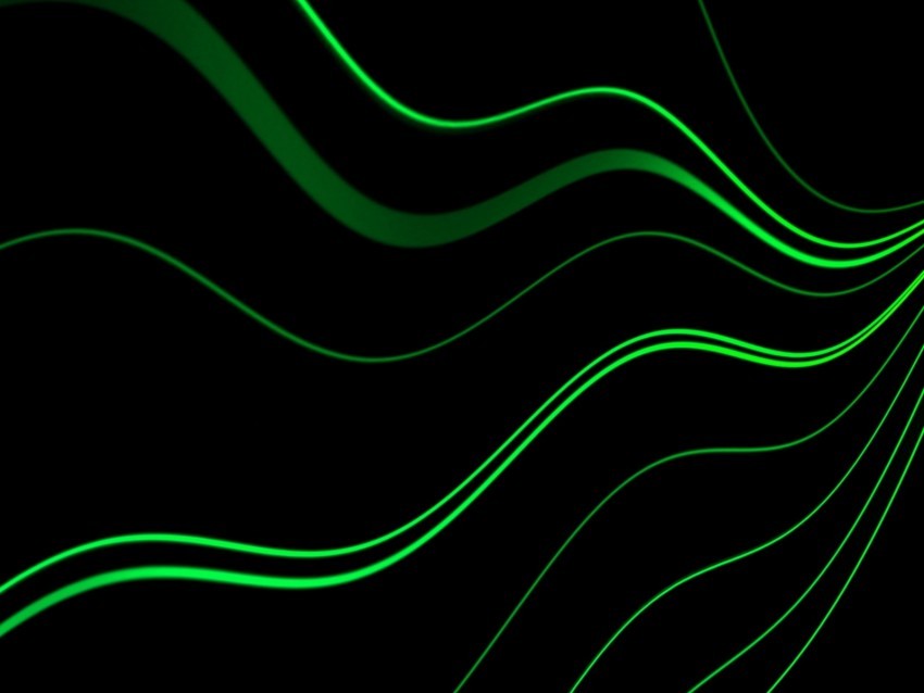 lines wavy green black glow PNG with no registration needed