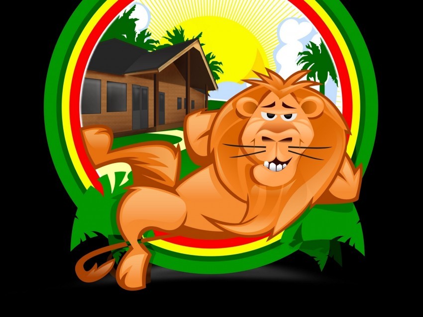 lion recreation vector funny tropics HighResolution PNG Isolated on Transparent Background