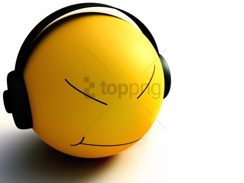 listen music smiley wallpaper Free PNG images with transparent layers compilation