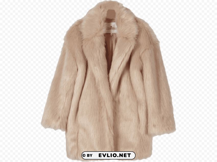 little remix jr fur coat cardy Transparent Cutout PNG Isolated Element