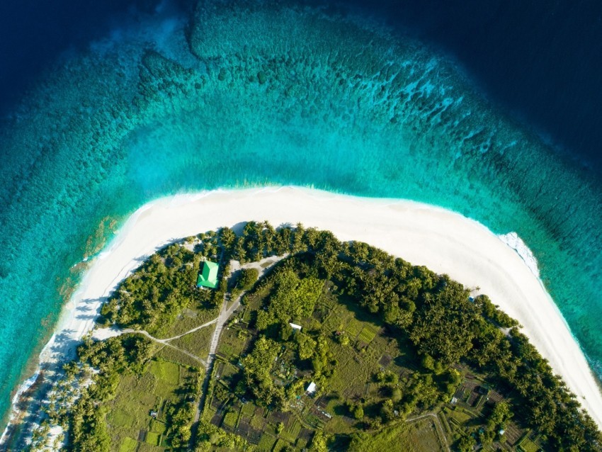 maldives island aerial view ocean PNG transparent photos for presentations