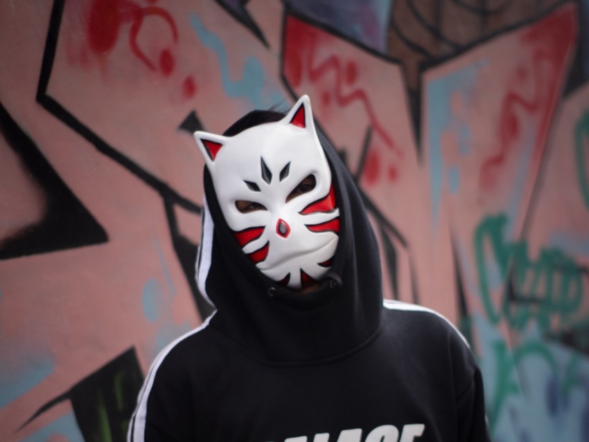 man mask hood hoodie anonymous PNG graphics with clear alpha channel